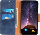 Wallet bookcase geschikt voor Apple iPhone 11 Pro Max - blauw +  Glazen Screenprotector