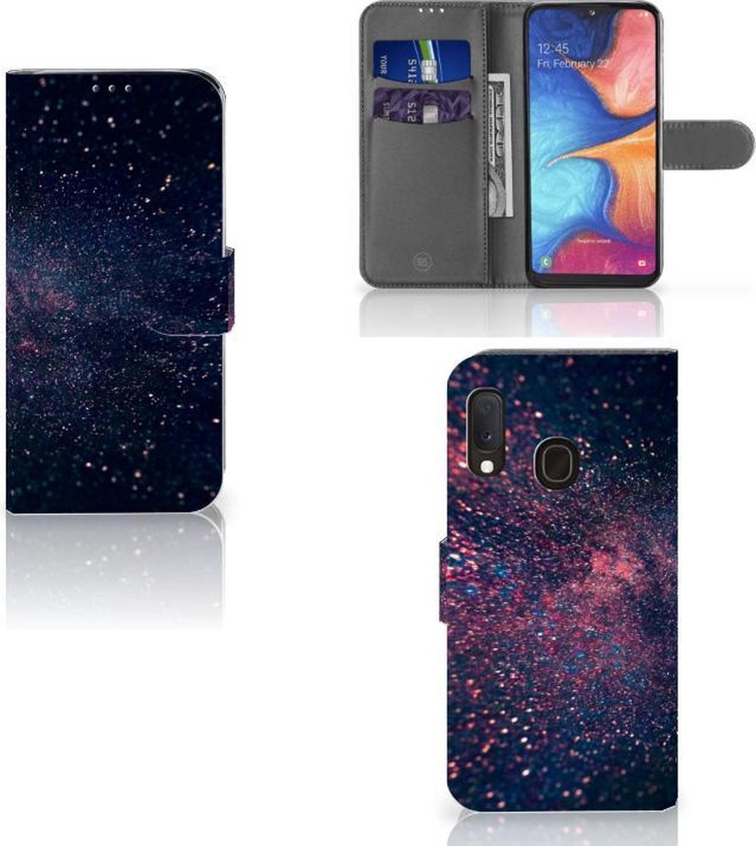 Samsung Galaxy A20e Book Case Stars