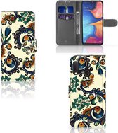 Geschikt voor Samsung Galaxy A20e Wallet Case Barok Flower