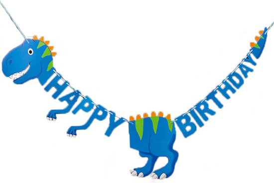 Interessant De neiging hebben oppervlakte Verjaardag Slinger Dinosaurus | Versiering Kinderfeestje | Kinderkamer |  Dieren |... | bol.com