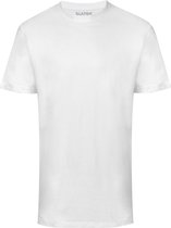 Slater 2500 - Lot de 2 t-shirts pour hommes col rond haut blanc basique - S