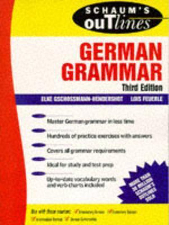 Schaum's Outline of German Grammar - cover