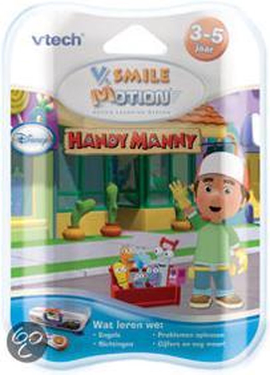 Jeu V.Smile Motion Manny Et Ses Outils - Cartouche éducative Pour Enfants De 4 à 7 Ans - Vocabulaire, Formes, Couleurs