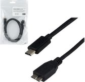 MCL MC923-1C/3HBME-1M USB-kabel USB 3.2 Gen 1 (3.1 Gen 1) USB C Micro-USB B Zwart
