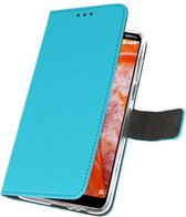 Booktype Telefoonhoesjes - Bookcase Hoesje - Wallet Case -  Geschikt voor Nokia 3.1 Plus - Blauw