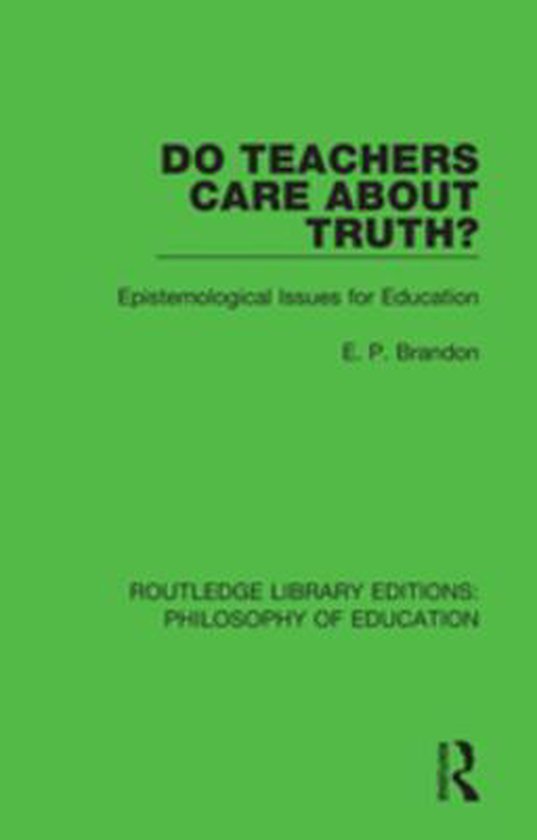 Routledge Library Editions: Philosophy of Education - Do Tea ... - cover