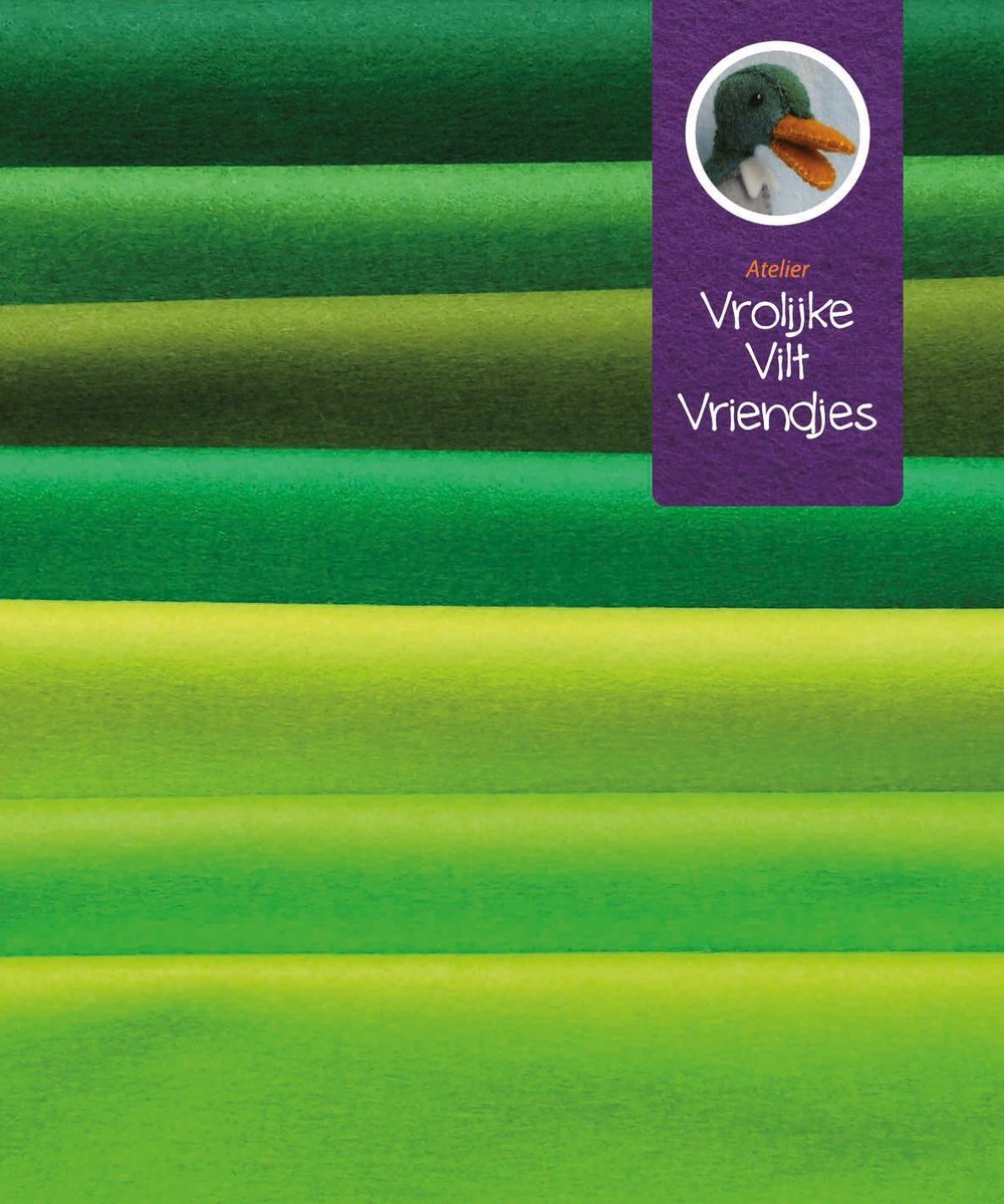 Wolvilt lapjes groentinten