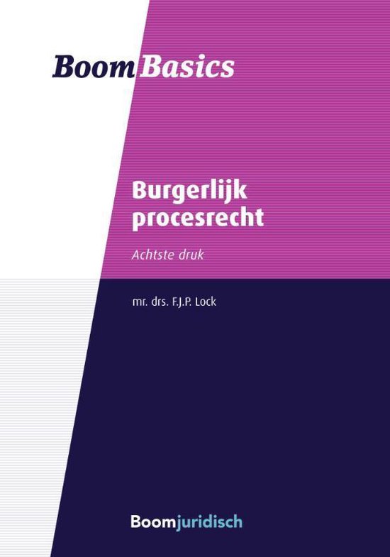 Boom Basics  -   Boom basics burgerlijk procesrecht - cover