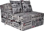 Luxe logeermatras - newspaper - camping matras - reismatras - opvouwbaar matras - 200 x 70 x 15 - met kussens