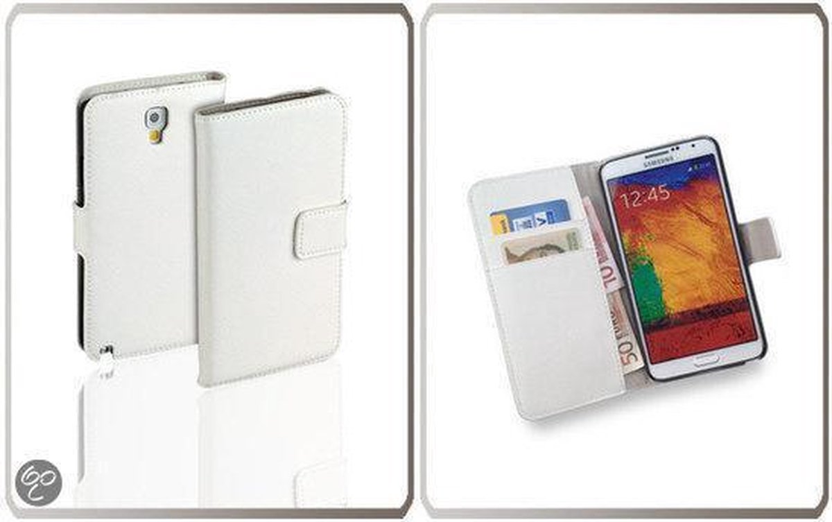 Lelycase Bookcase Wit Flip Wallet Hoesje Samsung Galaxy NEO N7505