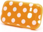 Dots Silicone hoesje Samsung Galaxy Young S6310 S6312 oranje