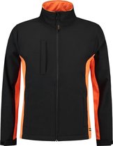 Tricorp Soft Shell Jack Bi-Color - Workwear - 402002 - Zwart / Oranje - maat XXS