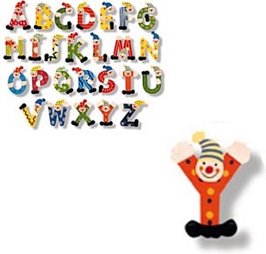Houten naam letter clown, Y