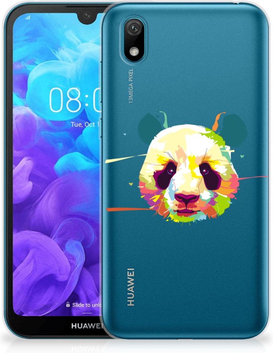 Huawei Y5 (2019) Telefoonhoesje met Naam Panda Color