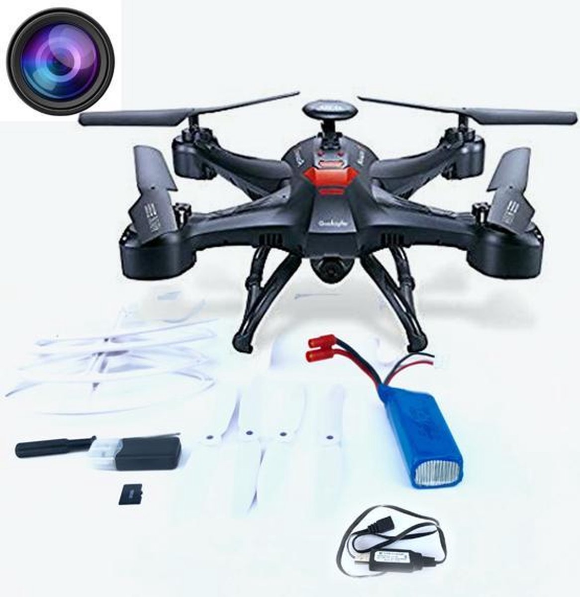 Navigator X6C Drone Met Sterke Brushed Motor en Camera Zwart