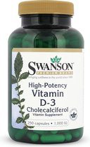 Swanson Health High Potency Vitamine D-3 1000IU - 60 capsules