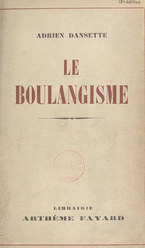 Le boulangisme - cover