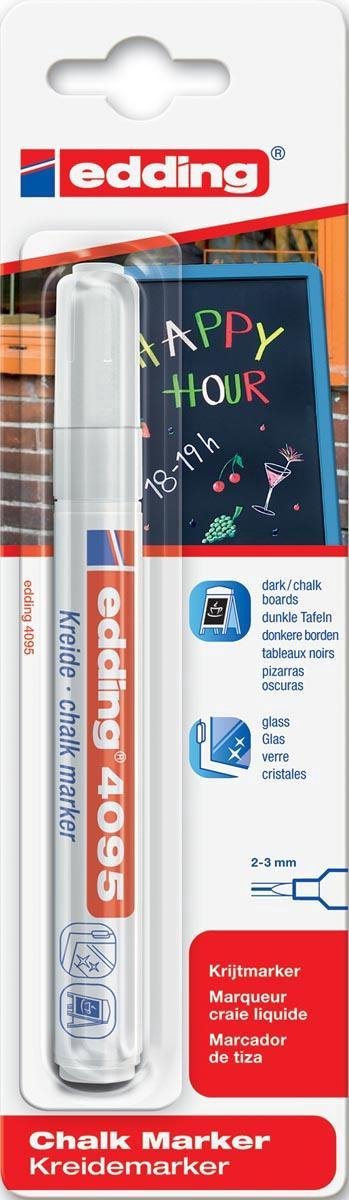 Krijtstift edding 4095 rond wit 2-3mm blister | 10 stuks