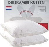 Klaas Vaak Driekamer Kussen Set (2 Stuks) - Eendendons - 60x70 cm - Wit
