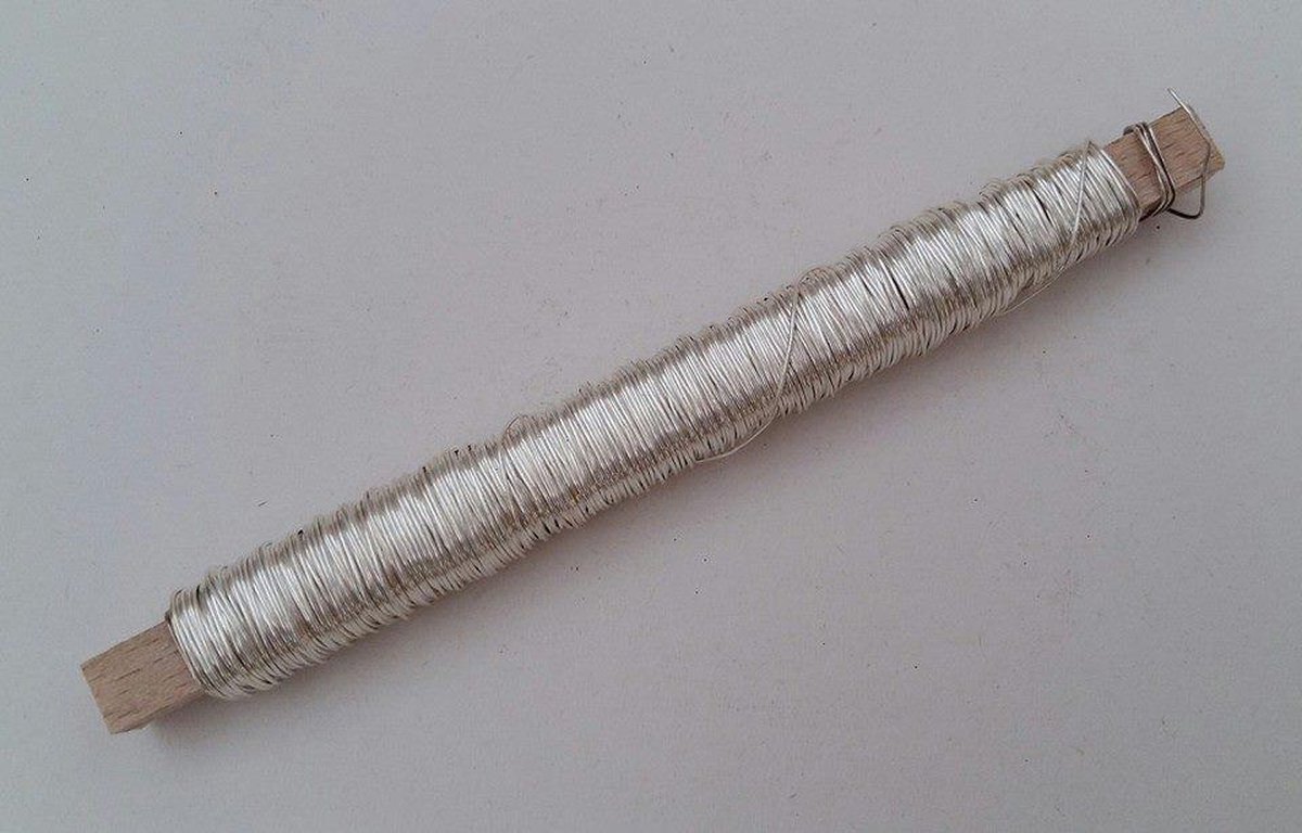 Wikkeldraad koper 0.50mm 50gram Zilver