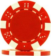Pokerchip Dice Chip - Rood - 11,5 gram - 25 stuks