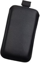 Zwart Echt Leder Pouch Pocket Insteekhoesje iPhone 8