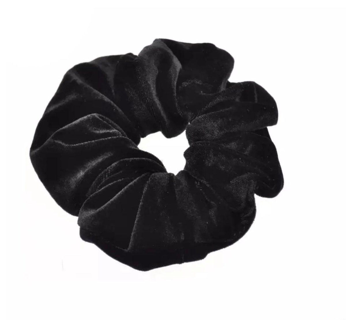 hoge kwaliteit scrunchie - velvet - zwart - haarelastiek