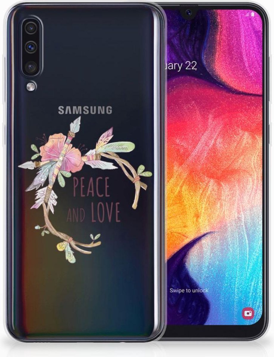 Samsung Galaxy A50 Telefoonhoesje met Naam Boho Text