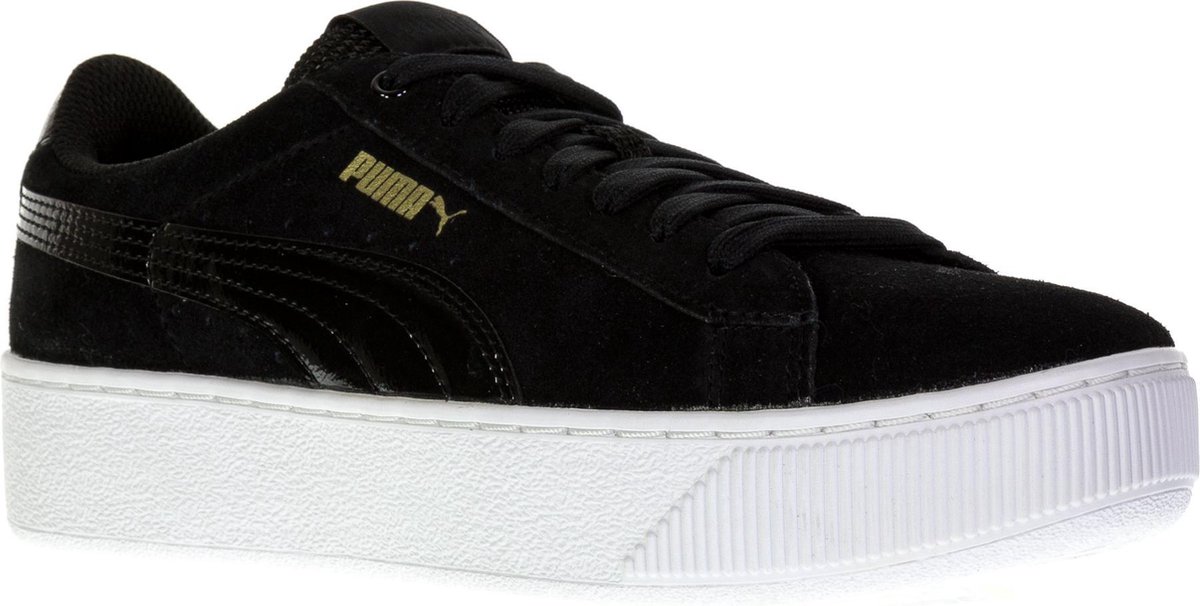 Puma Vikky Platform Sneakers Dames Sportschoenen Zwart