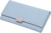 Luxe Portemonnee met Druksluiting | Lichtblauw | voor Pasjes en Muntgeld | Accessoires