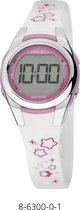 Nowley 8-6300-0-1 digitaal horloge 28 mm 100 meter wit/ roze