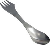 KELERINO. Spork en acier inoxydable - Survival Outdoor Camping - Fourchette, cuillère et couteau - 3 pièces