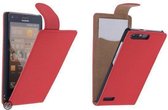 Rood Effen Classic Flipcase Hoesje Huawei Ascend G6 4G