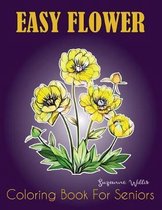 Easy Flower Coloring Book for Seniors