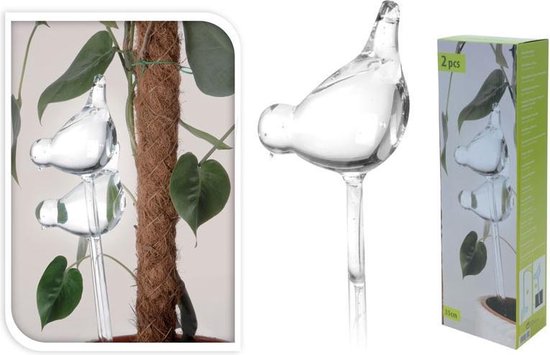 planten watergever glazen vogel (set van 2)