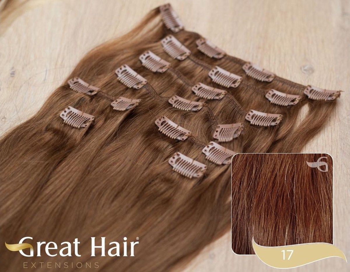 Great Hair Extensions Full Head Clip In - wavy #17 40cm