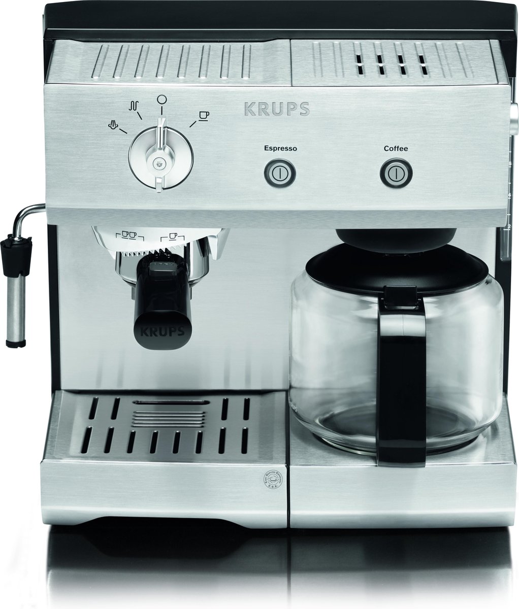 Gemengd Doe het niet Inspecteren Krups Steam & Pump Combi XP2240 - Combinatie Espressomachine | bol.com