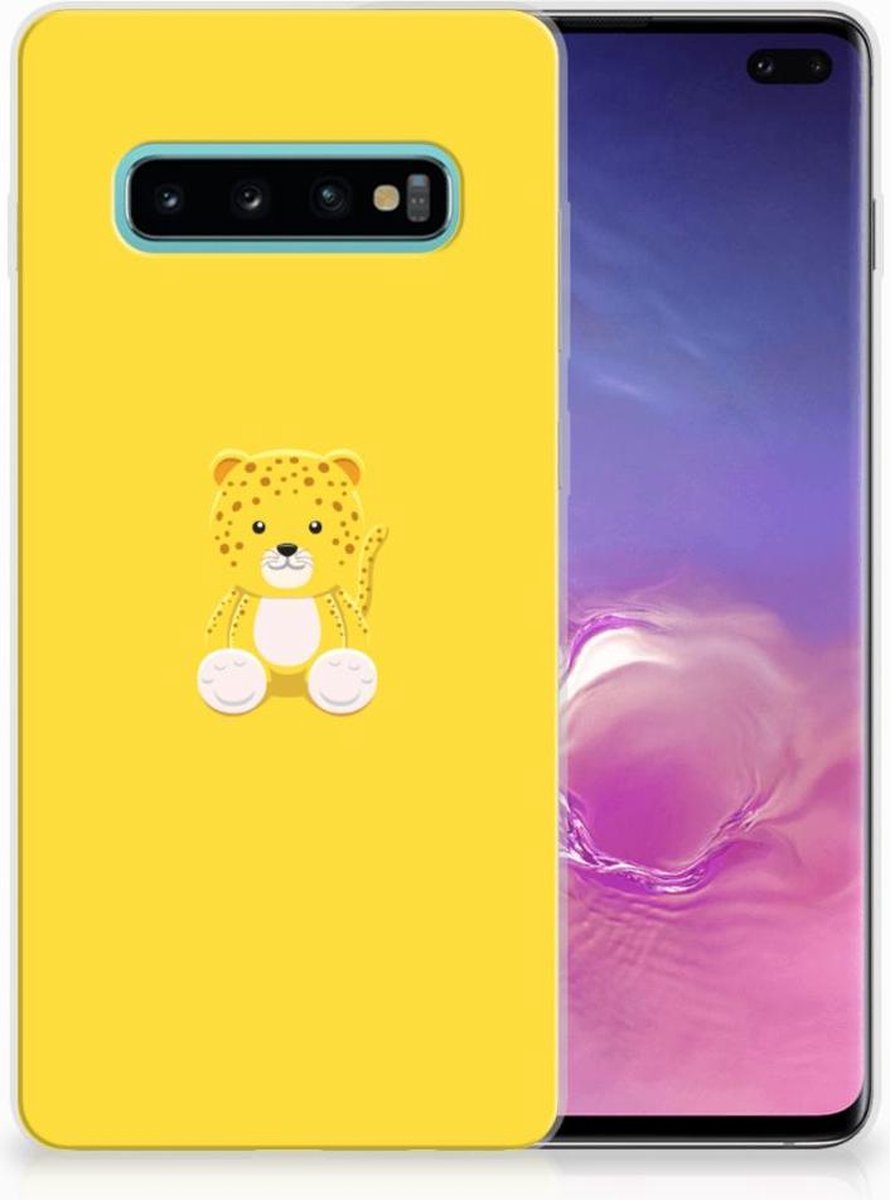 Samsung Galaxy S10 Plus Telefoonhoesje met Naam Baby Leopard