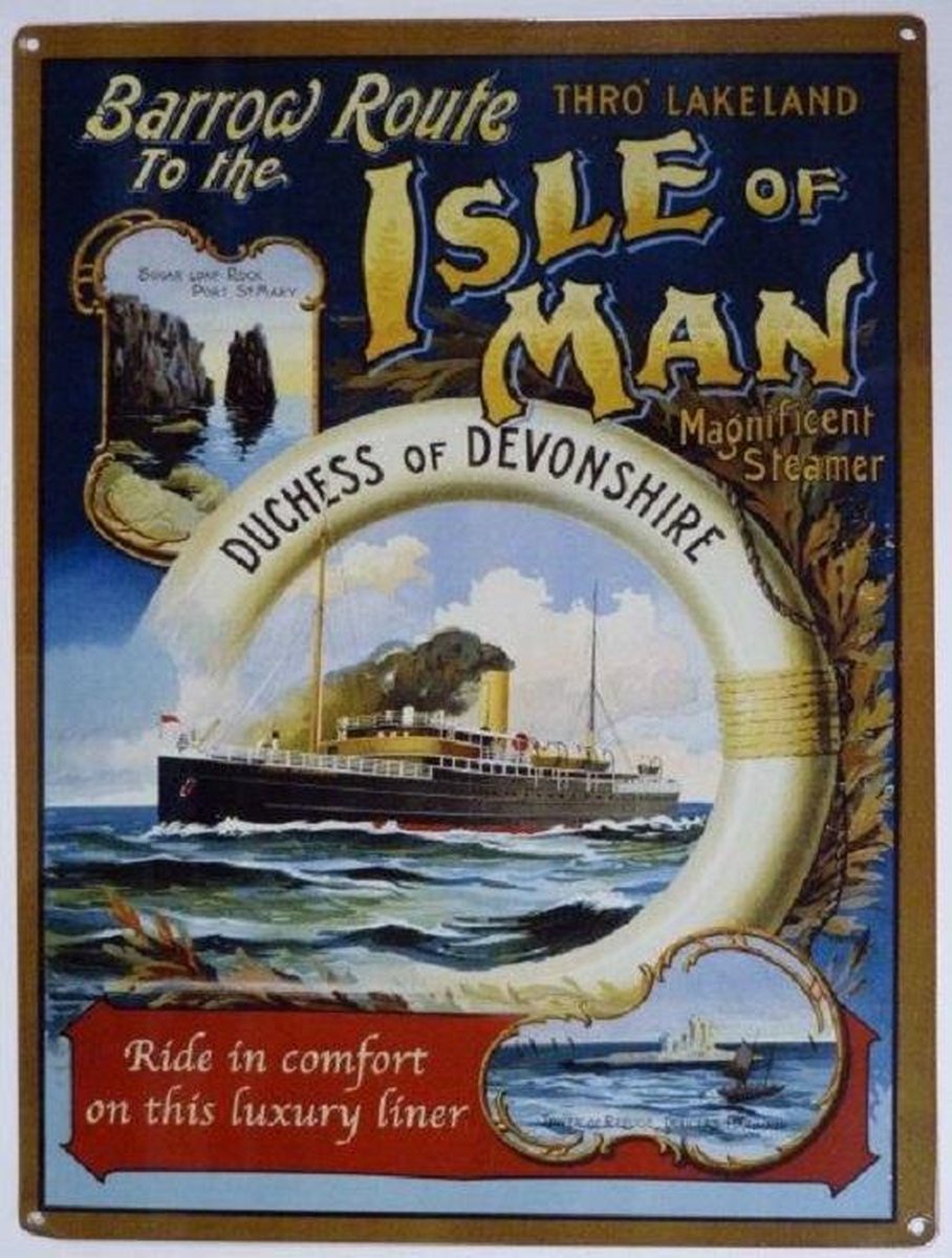 Wandbord - Barrow Route To The Isle Of Man -30x40cm-