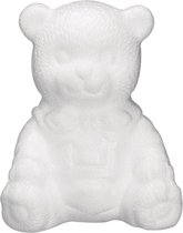 Piepschuim beer zittend 16 cm - Styropor figuur
