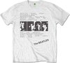 The Beatles - White Album Tracks Heren T-shirt - XXL - Wit