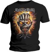 Iron Maiden Heren Tshirt -S- Eddie Exploding Head Zwart