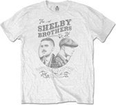 Peaky Blinders Heren Tshirt -M- Shelby Brothers Circle Faces Wit