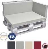 Beautissu Palletkussen ECO Pure voor de zijkant 70x40cm licht grijs