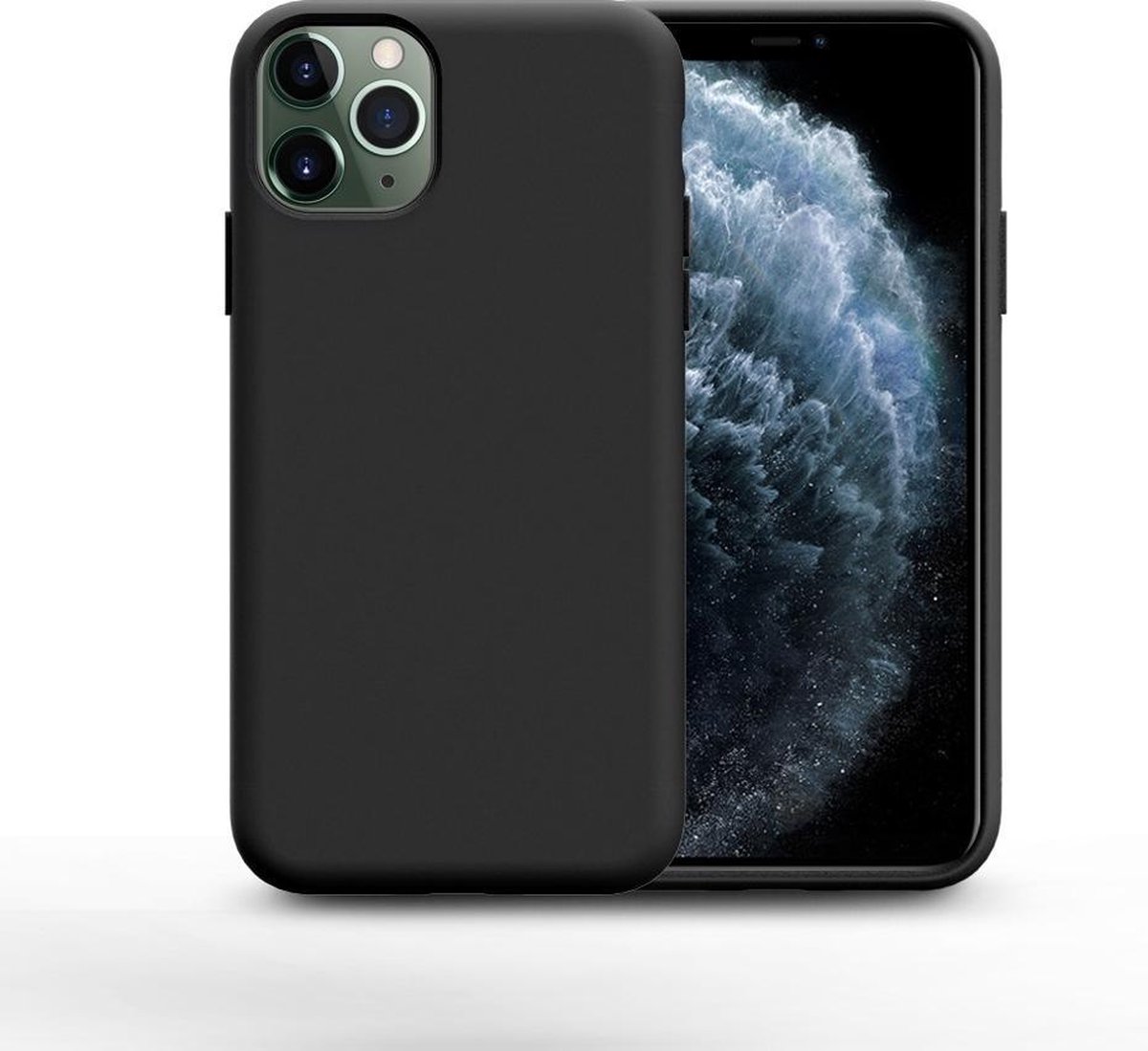 Nano Silicone Back Hoesje Geschikt voor iPhone 11 Pro Max – Zwart