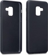 Hoesje voor Samsung Galaxy A8 (2018), gel case, mat zwart