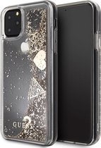 iPhone 11 Pro Max Backcase hoesje - Guess - Glitter Goud - Kunststof