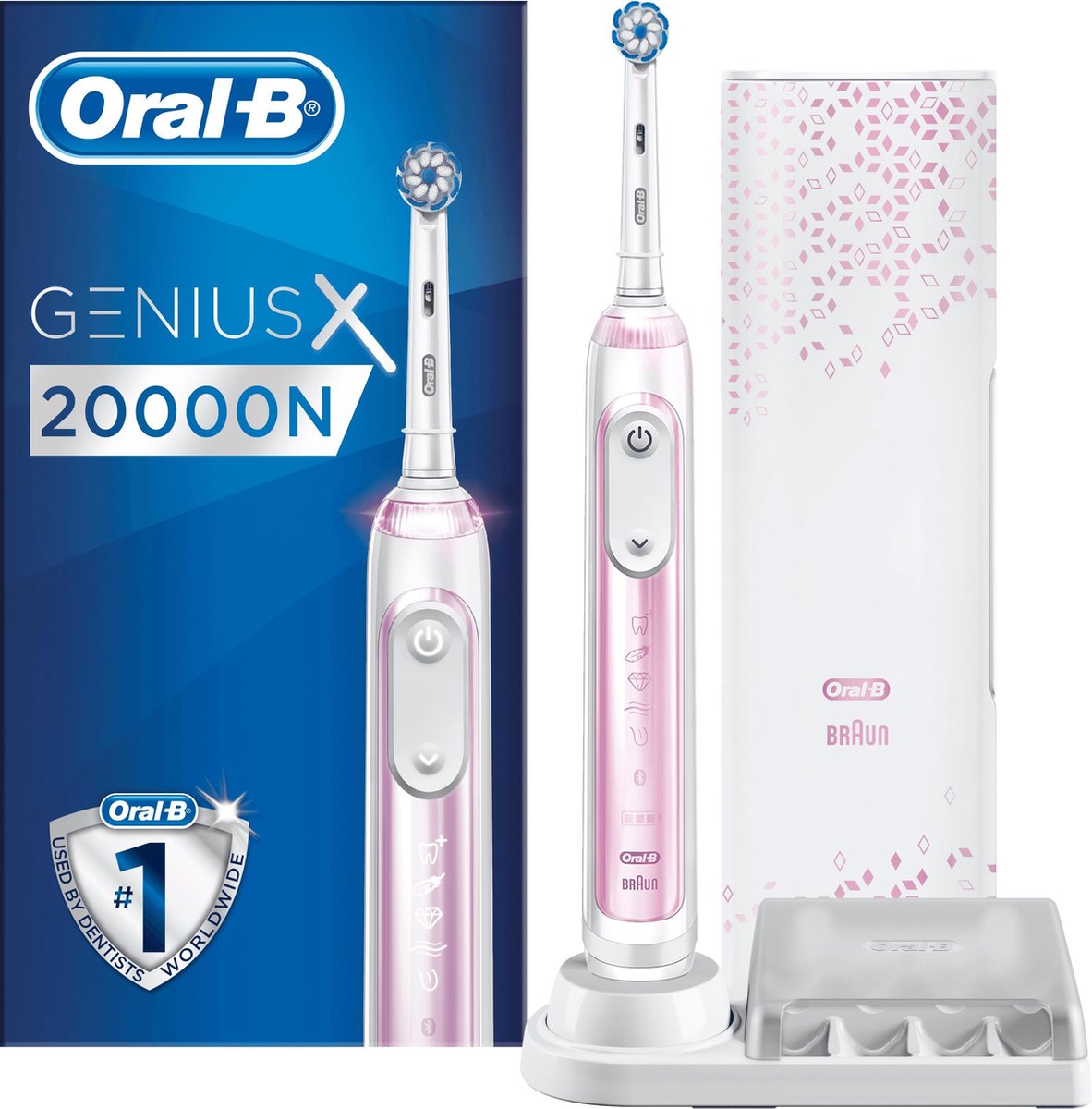 bol.com | Oral-B Genius X 20000N - Roze - Elektrische Tandenborstel