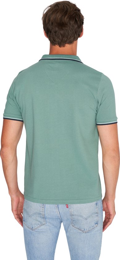Mario Russo - Polo pour hommes SS Tipped Polo Edward - Vert - Taille XL