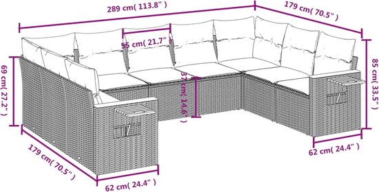 vidaXL-9-delige-Loungeset-met-kussens-poly-rattan-beige